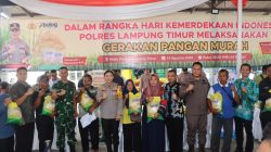 Polres Lampung Timur Gelar Gerakan Pangan Murah, Salurkan 8 Ton Beras untuk Warga