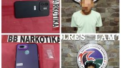 Polres Lamtim Mengamankan Dua orang Tersangka penyalahguna narkotika