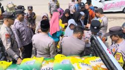 Polres Lampung Timur Gelar Gerakan Pangan Murah di Pasar Sukadana