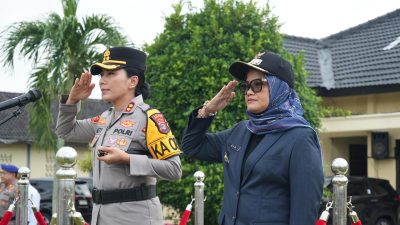 Ditengah Hujan, Polres Lampung Timur Tetap Gelar Apel Ops Lilin Krakatau 2025